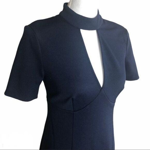 Trina Turk Navy Camari Choker Dress Size 0 - Picture 4 of 7